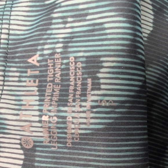 🆕 Athleta Rainier Tight Spliced Floral Minimalistic Grey Green size Small - Picture 6 of 8